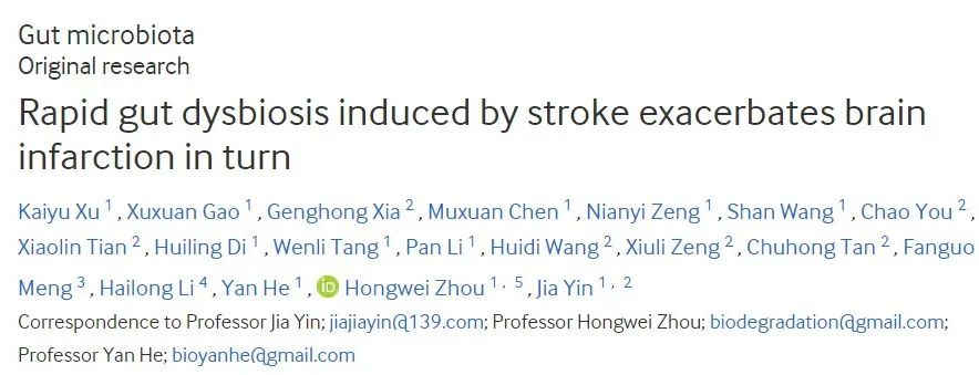 《Rapid gut dysbiosis induced by stroke exacerbates brain infarction in turn》.jpg